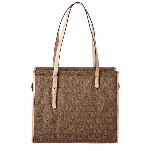 Michael Kors Darien Signature Medium Mocha Tote Bag  Michael Kors DARIEN Signature Print Medium Tote Shoulder Bag Mocha Nwt $278